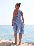 Blue and White Cotton Dress