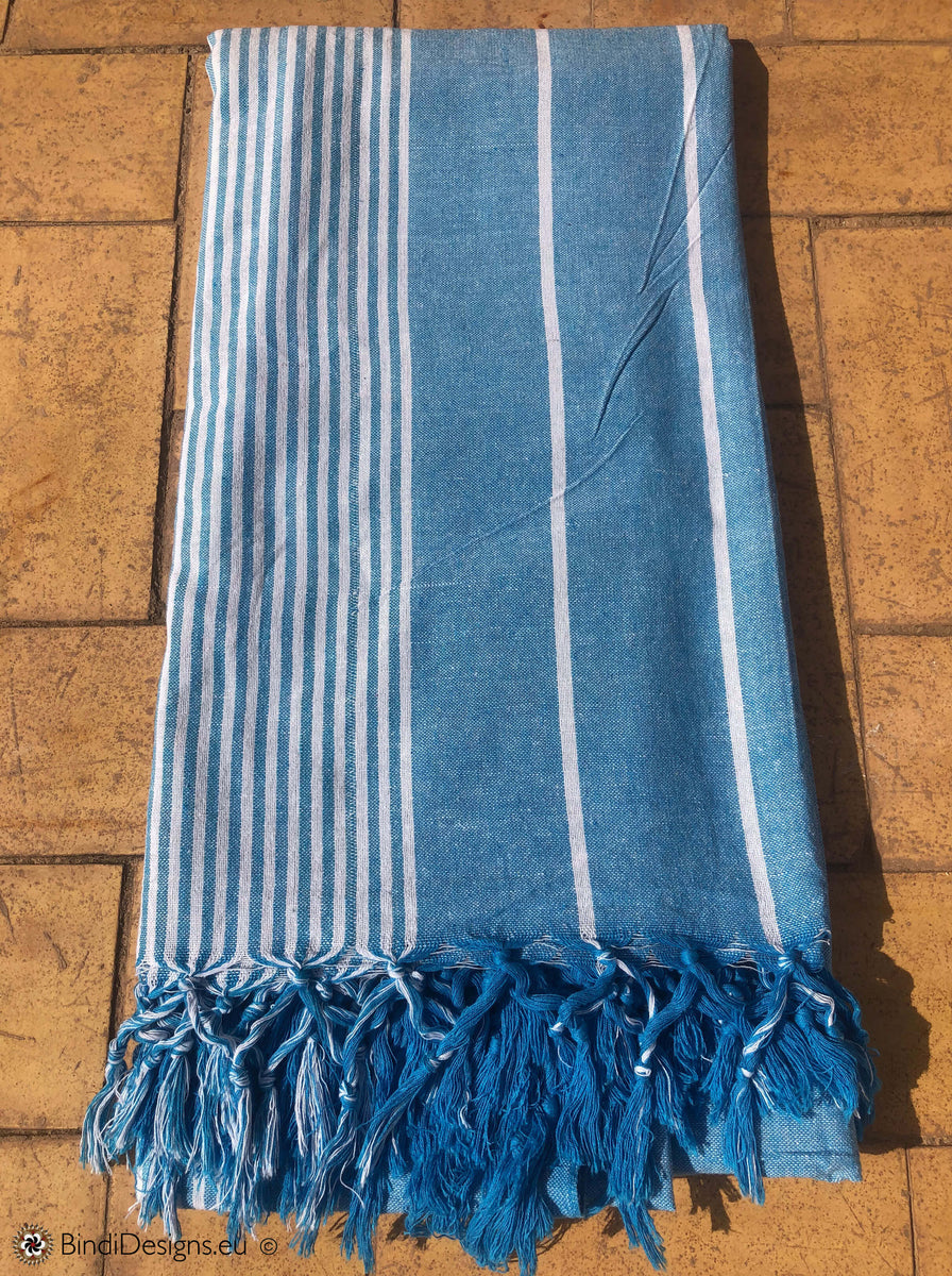 Large discount blue throw