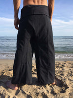Thai Fisherman Pants Black Pinstripe Extra Long - Seconds