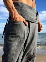 Thai Fisherman Pants Grey Pinstripe