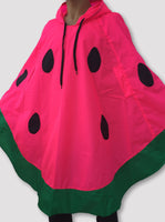 Watermelon Rain Poncho Pink