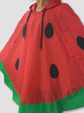 Watermelon Rain Poncho Red