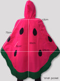 Watermelon Rain Poncho Pink