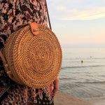 Hand Woven Rattan Bag with Batik Lining