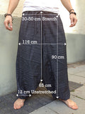 Black Line Pattern Samurai Pants
