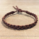 Braided Brown Leather Bracelet