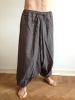 Brown Line Pattern Samurai Pants