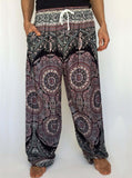 Drawstring Hippie pants with Mandala pattern