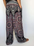 Drawstring Hippie pants with Mandala pattern