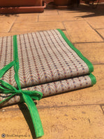 Extra Large Hand woven Natural Reed Fold up Mat with handles