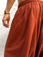 Boho Pants Cotton with Pockets Dark Orange