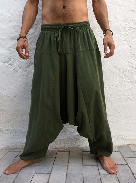 Olive Green Cotton Drawstring Pants – Bindi Designs
