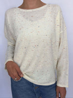 Knitted Top Vanilla with Rainbow sprinkles