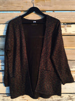 Black Mottled Sparkly Knitted Cardi