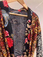 Sari Silk Kimono Robe Floral Print