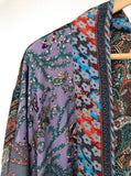 Short Kimono Patchwork Sari Jacket with Gold