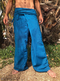 Thai Fisherman Pants Bright Blue Pinstripe