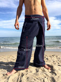Thai Fisherman Pants Blue Pinstripe Medium/Standard - Seconds