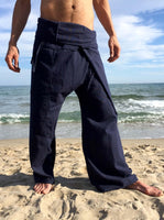 Thai Fisherman Pants Blue Pinstripe Medium/Standard - Seconds