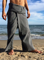 Thai Fisherman Pants Grey Pinstripe