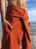 Thai Fisherman Pants Muang Cotton Dark Orange Small - Seconds