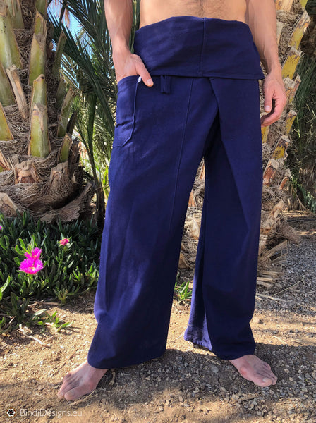 PANASIAM Thai Fisherman Pants Lini, 100% Cotton, Wrap Pants, Yoga Pants