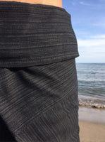 Thai Fisherman Pants Black Pinstripe Extra Long - Seconds