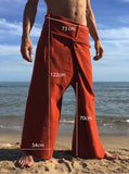 Thai Fisherman Pants Muang Cotton Dark Orange XLong - Seconds