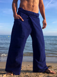Thai Fisherman Pants Cotton Electric Blue