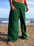 Thai Fisherman Pants Pah Muang Cotton Green
