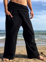 Thai Fisherman Pants Cotton Black Small - Seconds
