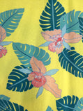 Yellow Palm Print Kaftan Dress
