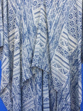 Indigo Batik Print Kaftan Dress